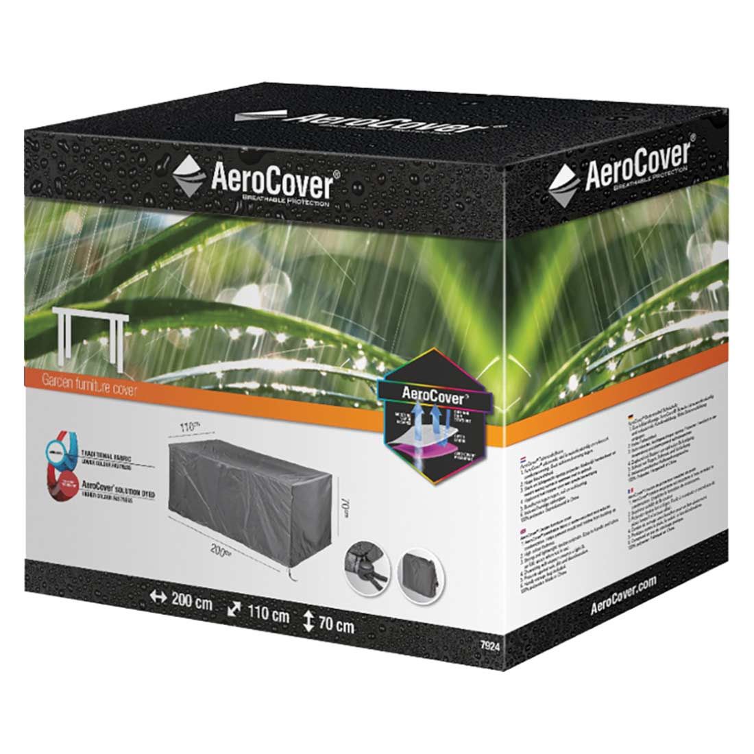 AeroCover Gartentisch Schutzhülle 200x110x70cm