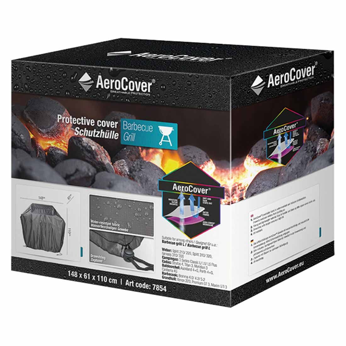AeroCover Grillabdeckung 148x61x110cm Polyester