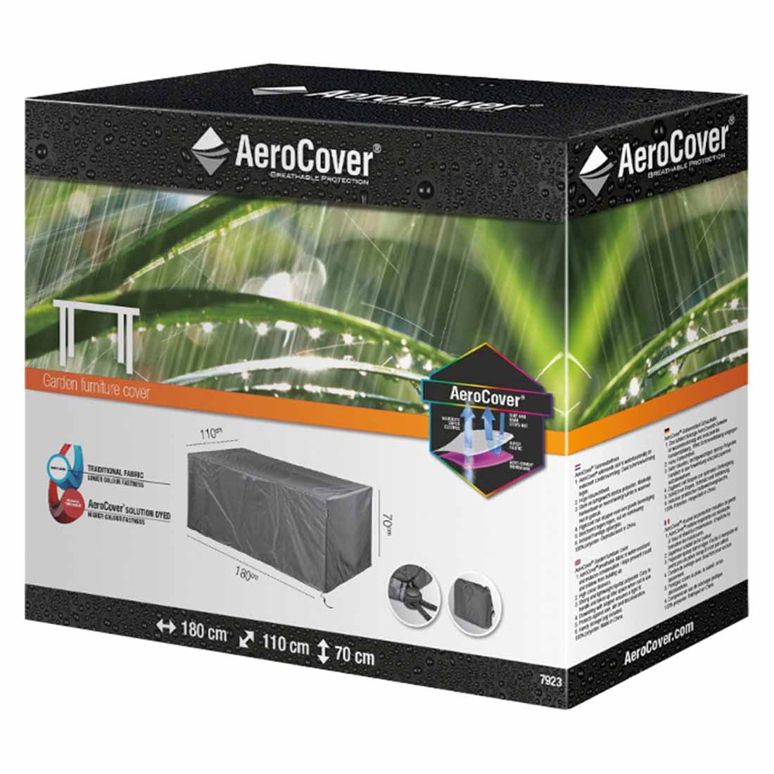 AeroCover Gartentisch Schutzhülle 180x110x70cm
