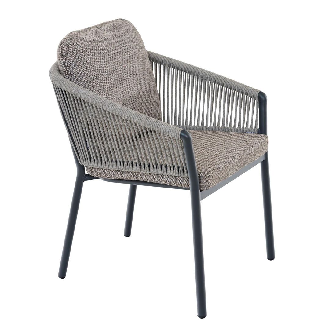 Siena Garden Merano Stapelsessel Aluminium mit Sitz- und Rückenkissen