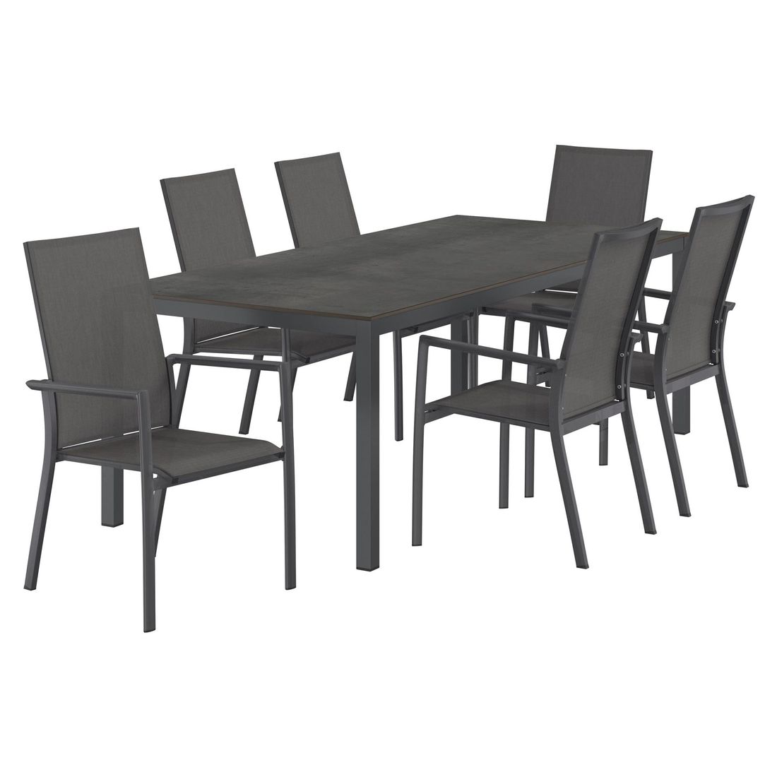 OUTLIV. Lucca Gartenmöbel-Set L (6 Plätze) Tisch 220x100cm