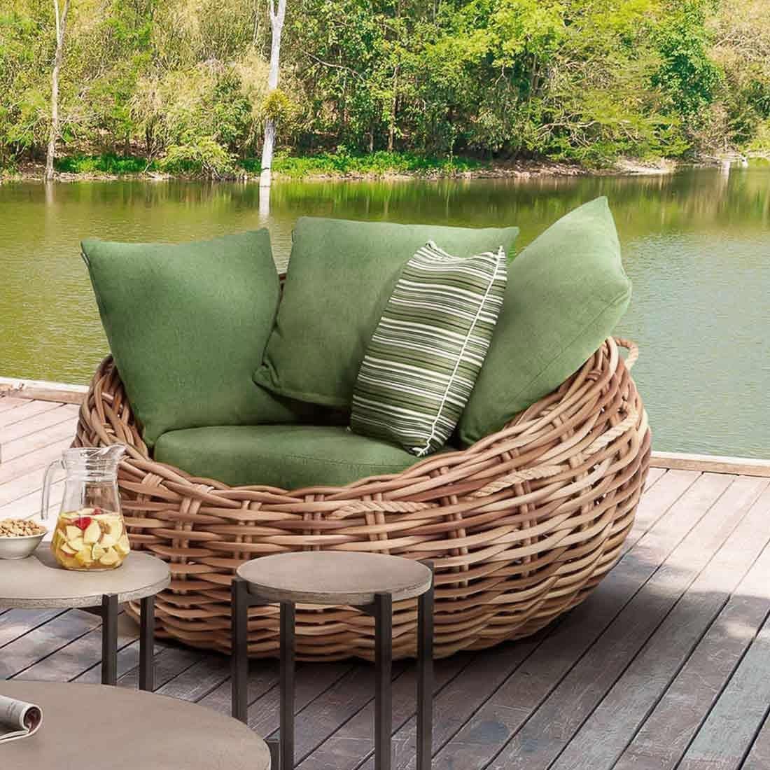 Apple Bee Cocoon Loungesessel Polyrattan/Bee Wett