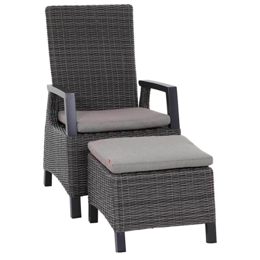 Siena Garden Corido Loungehocker Gardino-Geflecht/Polypropylen