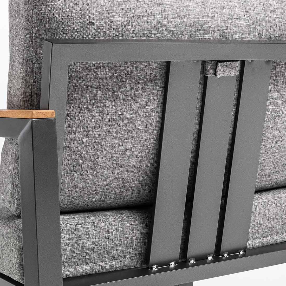 Kettler Ocean Skid Dininglounge Tisch 160x95cm Aluminium/Olefin