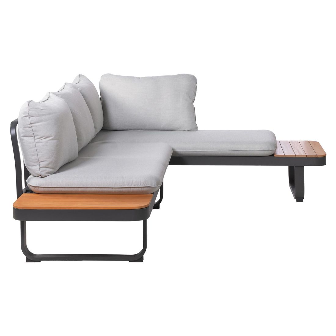OUTLIV. Madagaskar Ecklounge Aluminium/Akazie/Polyester