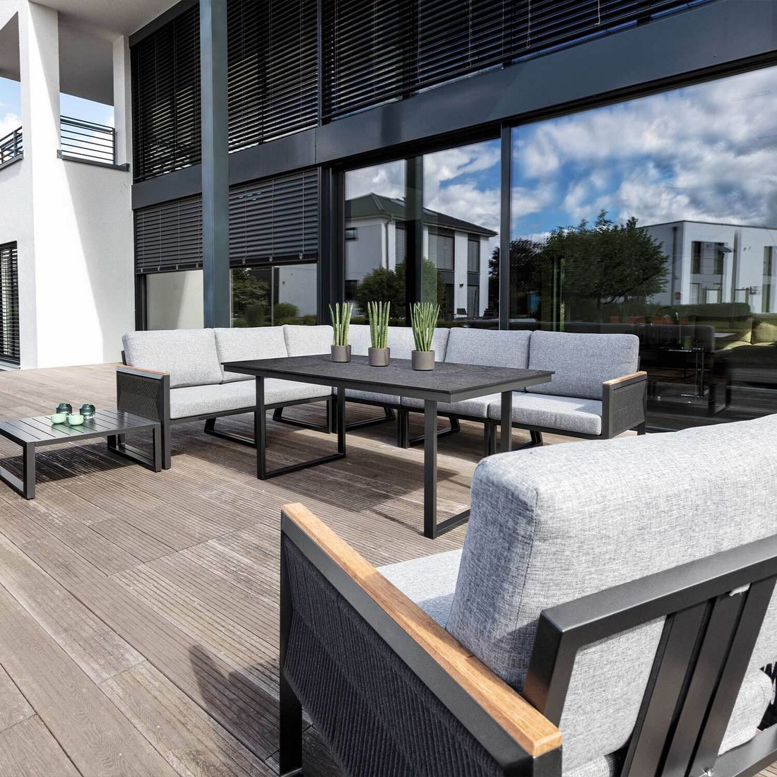 Kettler Ocean Skid Loungesessel Aluminium/Rope