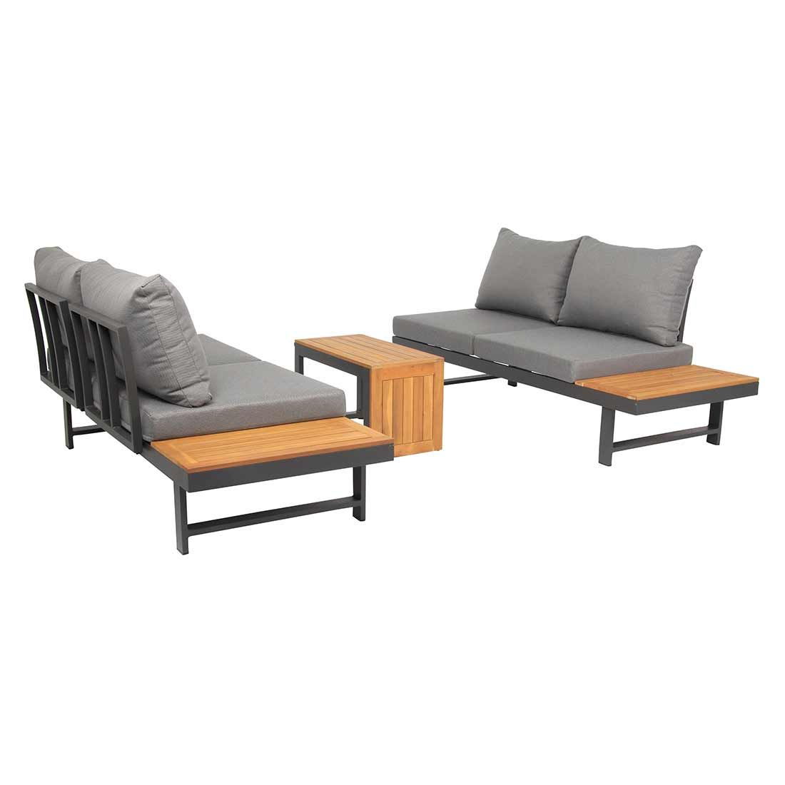 Acamp Shadow Ecklounge inkl. Loungetisch Aluminium/Polyester
