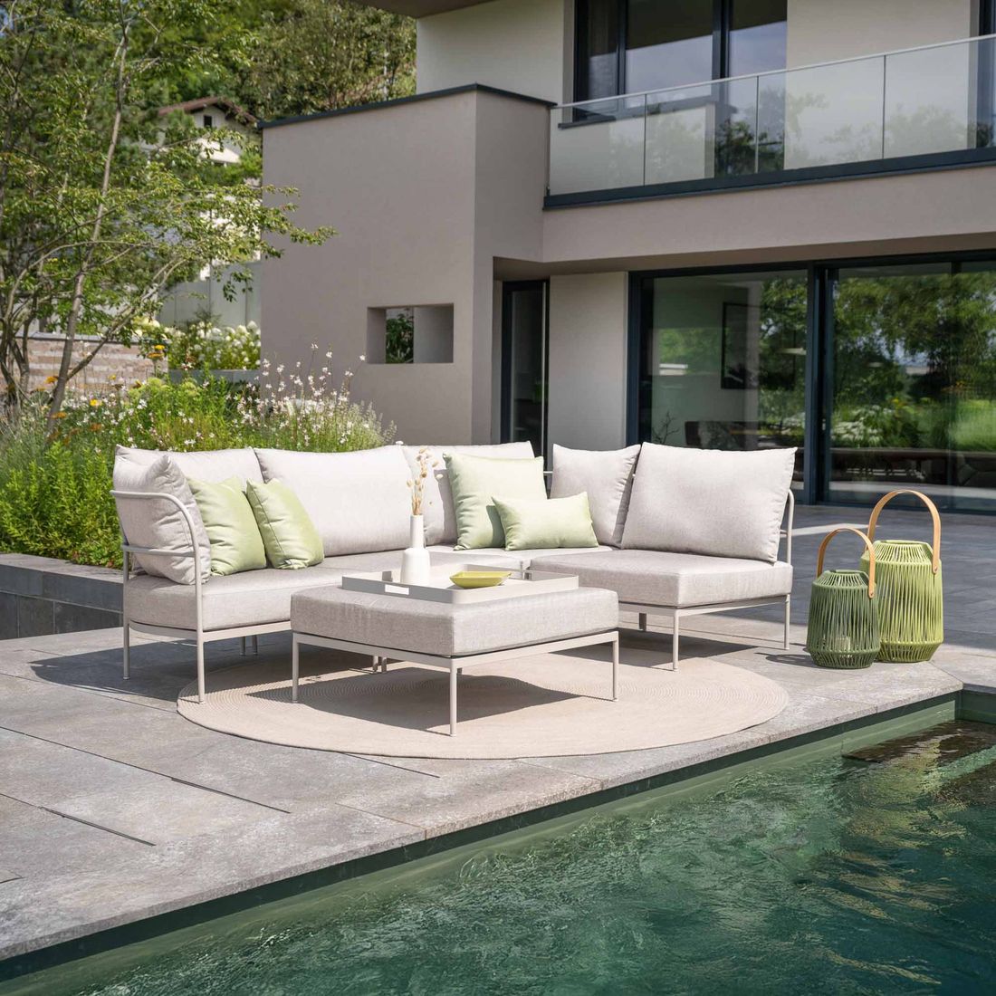 Stern Coco Ecklounge Aluminium/Outdoorstoff
