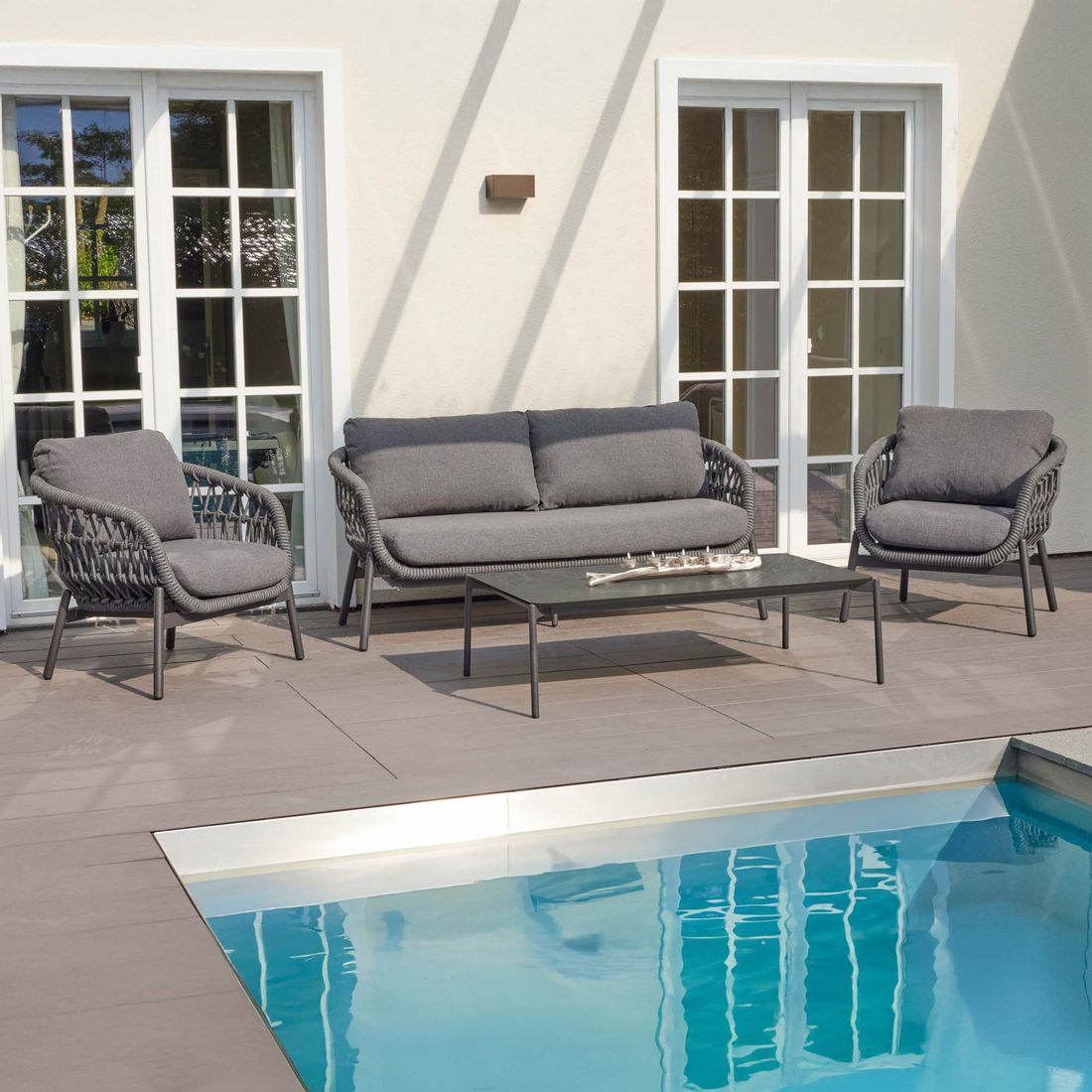 LC Garden Bari Loungesessel Aluminium/Rope/Polyester