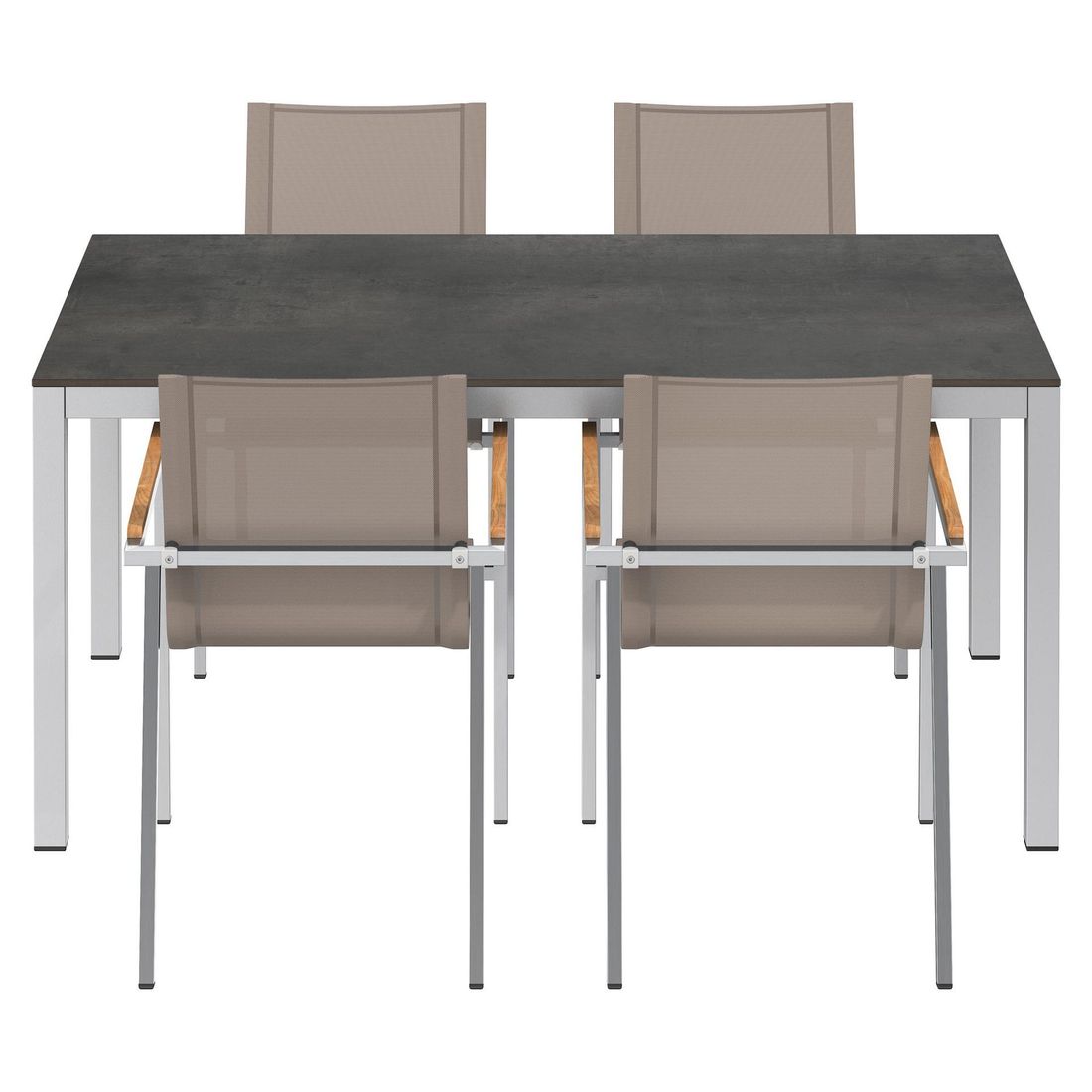 Stern Cardiff Gartenmöbel-Set M (4 Plätze) mit OUTLIV. Tisch 160x90cm