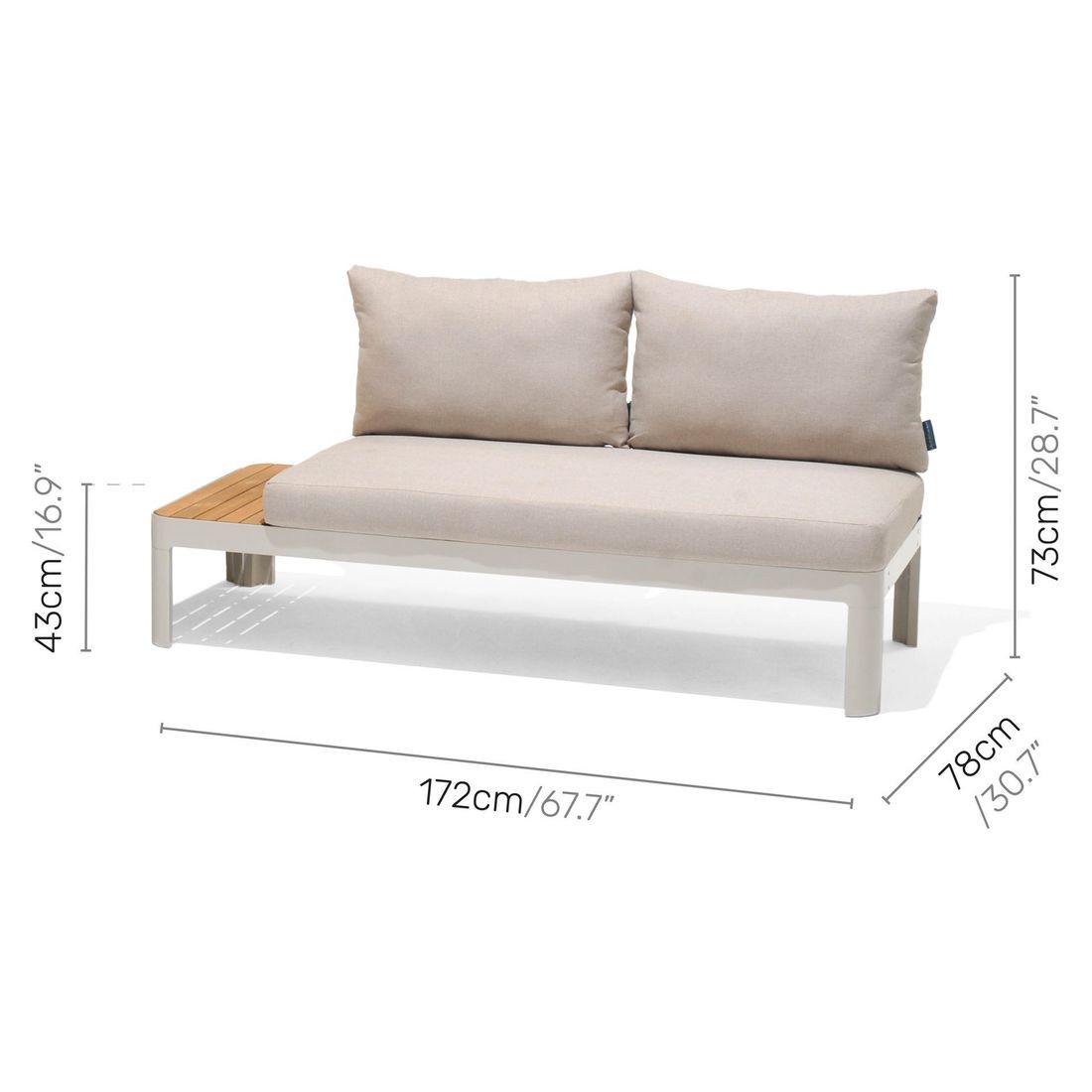 LifestyleGarden Portals Daybed Aluminium/Olefin