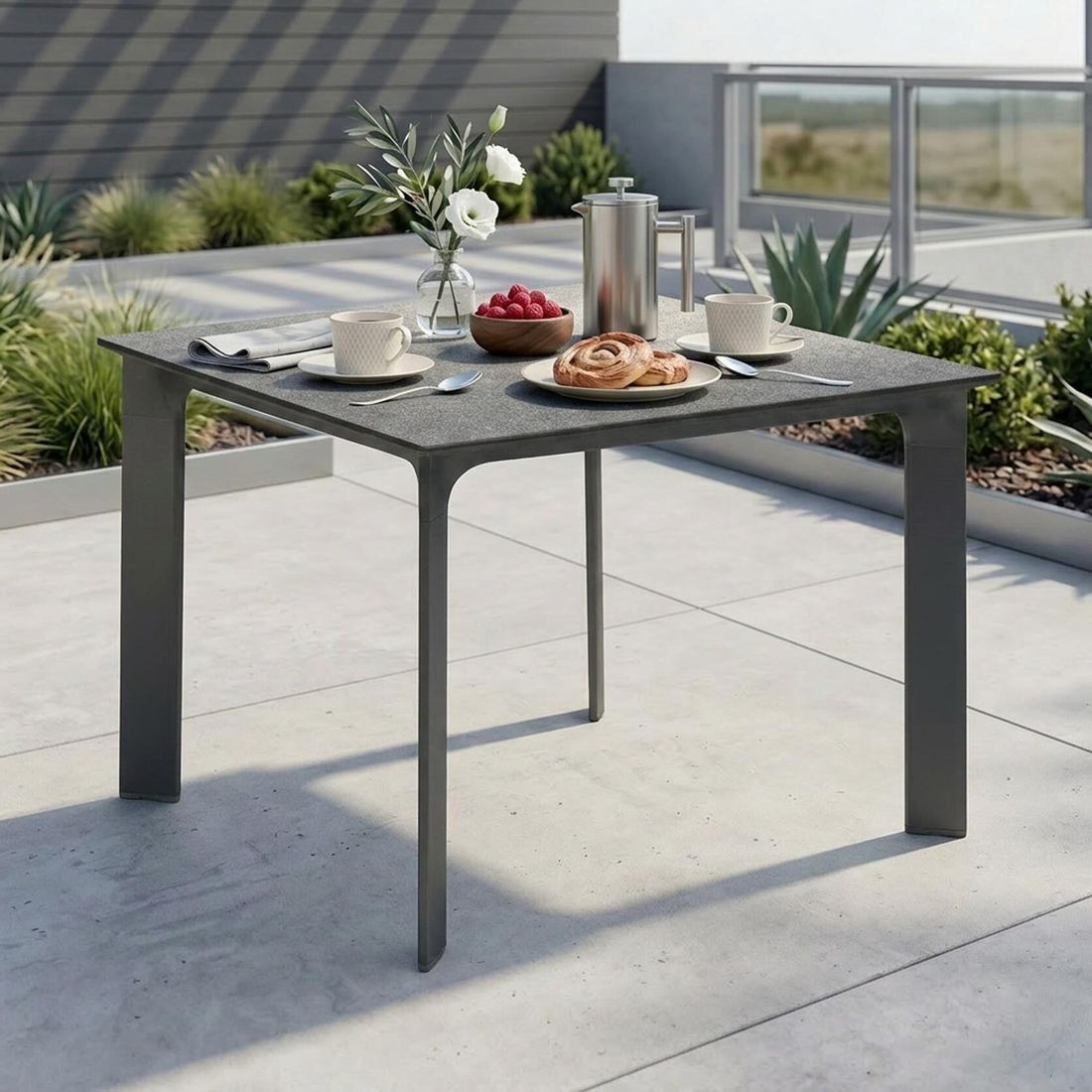Kettler Diamond Gartentisch 95x95cm Aluminium/HPL