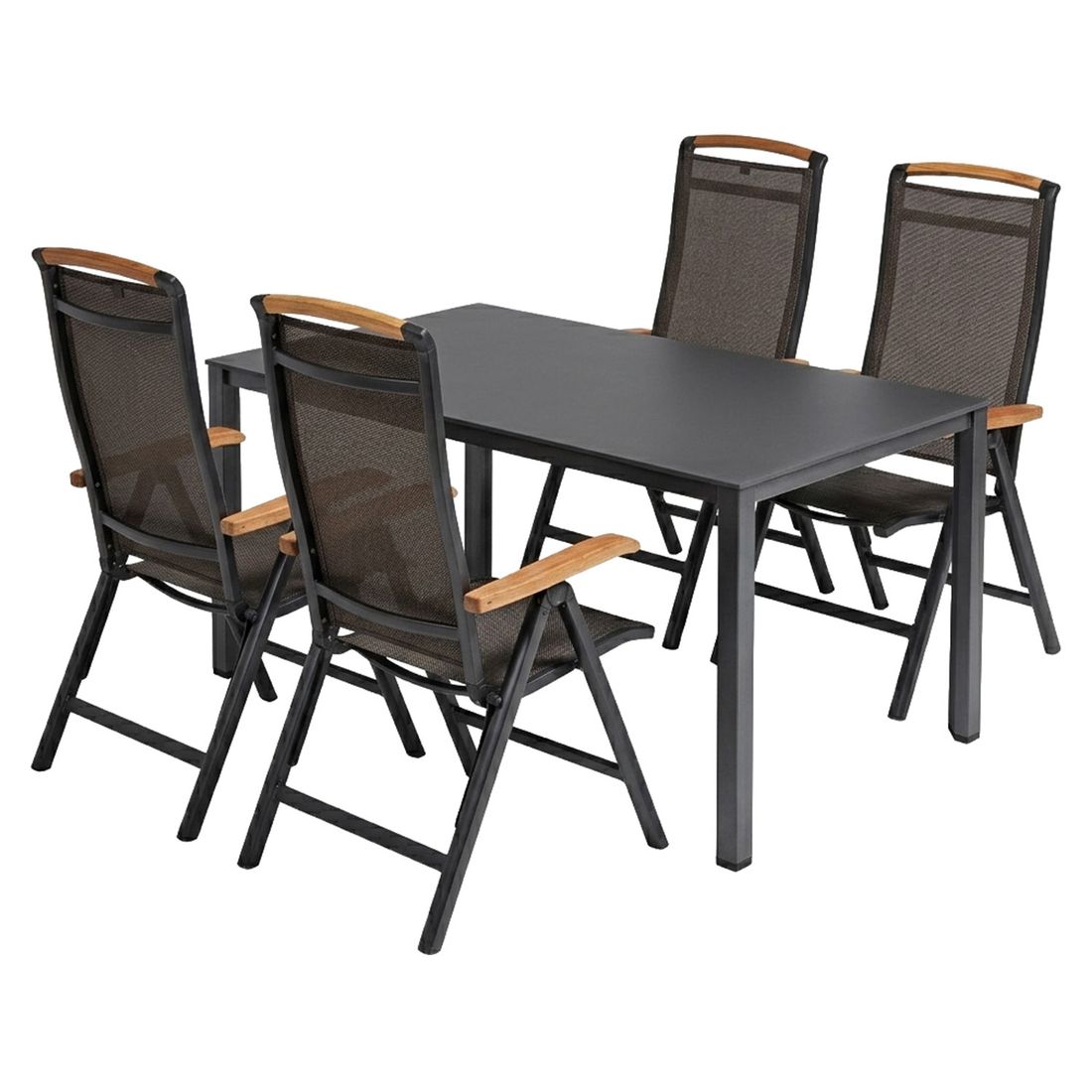 Kettler Memphis Gartenmöbel-Set M (4 Plätze) Tisch 160x95cm