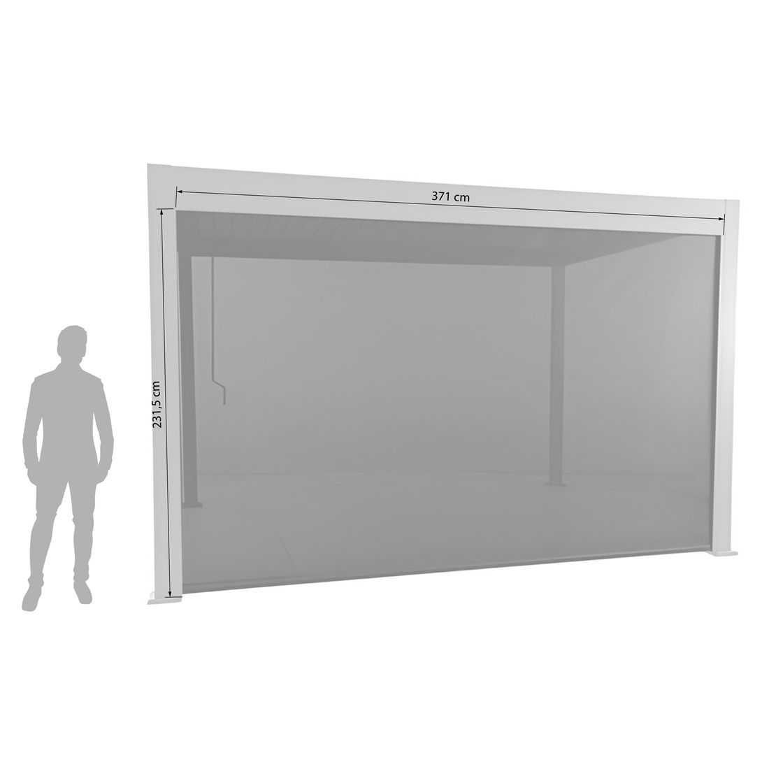 Creador Lino Seitenrollo Aluminium/Textilene