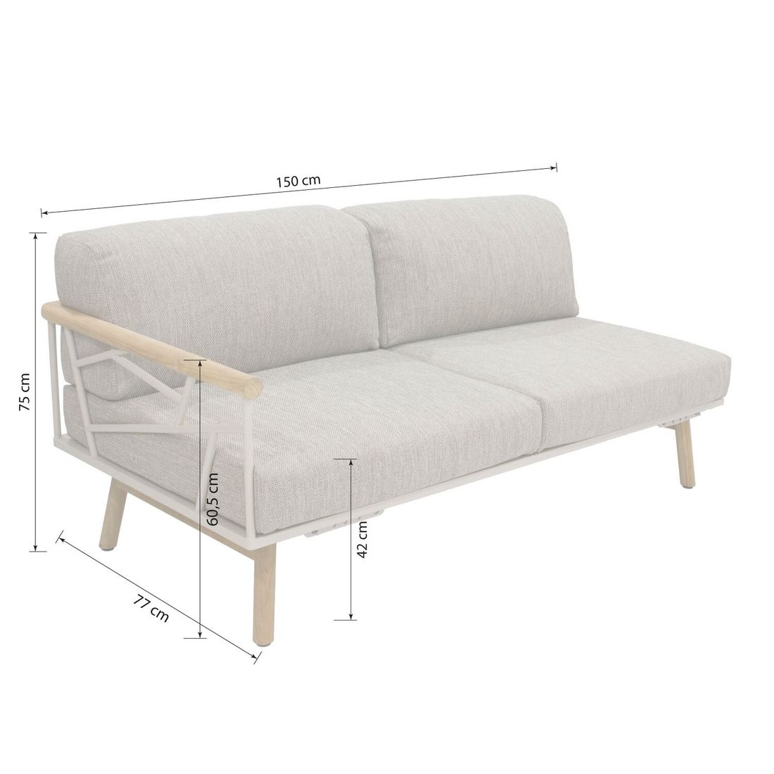 Zebra Solena Ecklounge inkl. Loungetisch Edelstahl/Teak/Sunproof