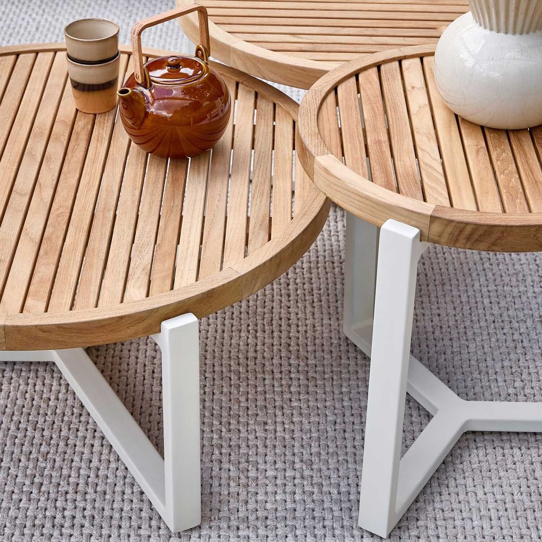Apple Bee Monaco Loungetisch Aluminium/Teak