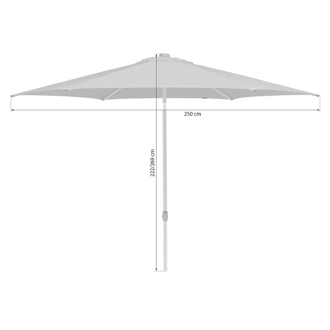 Suncomfort Pop Up Mittelstockschirm Ø250cm