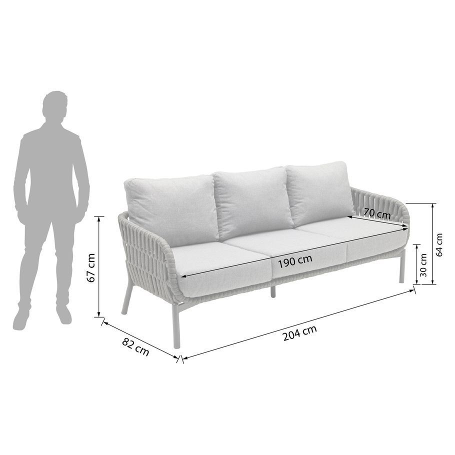 LC Garden Terano Gartenmöbel-Set Low Dining M (5 Plätze) Tisch 220x120cm