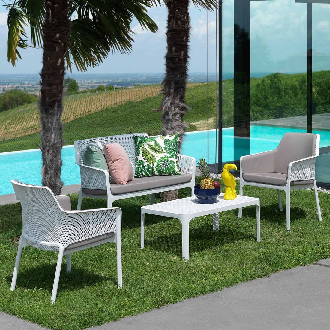 Nardi Net Relax Loungeset inkl. Loungetisch Kunststoff/Acryl