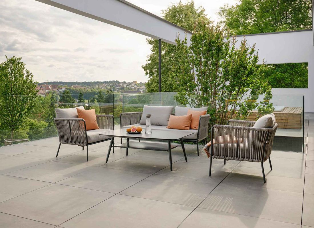 Stern Marla Gartenloungesofa Aluminium/Rope/Polyacryl