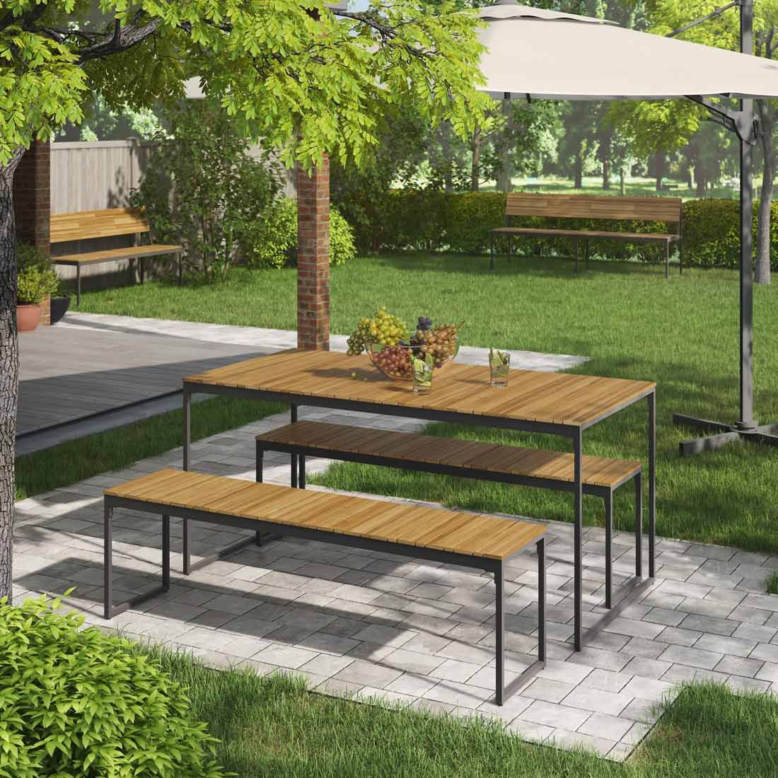 OUTLIV. Floris Gartenmöbel-Set Tisch 160x78cm