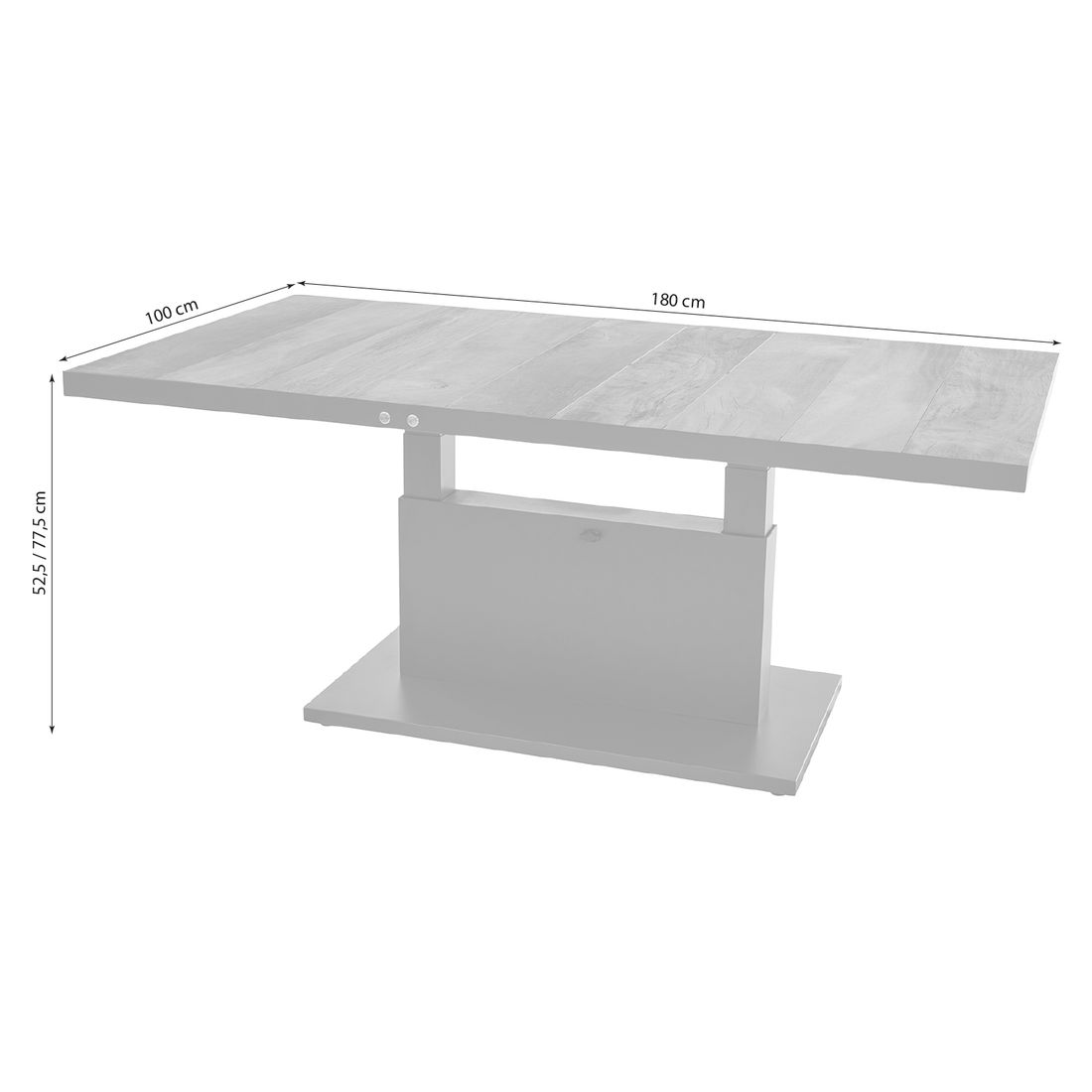 Siena Garden Talina+ Lifttisch elektr. höhenverstellbar Aluminium/Keramikfliese