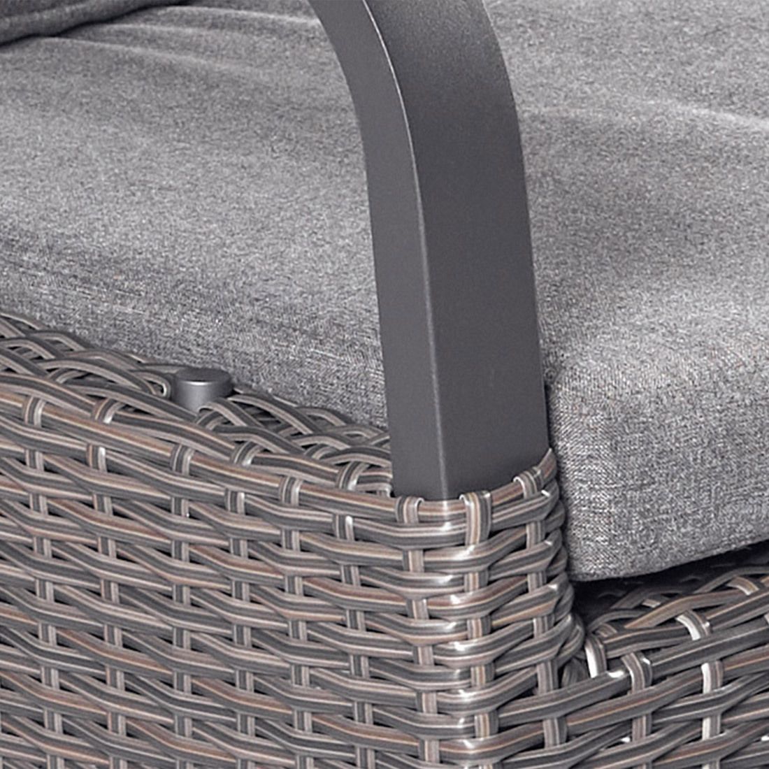 LC Garden Komido Gartenmöbel-Set L verstellbar 6 (Plätze) Tisch 160/210x100cm