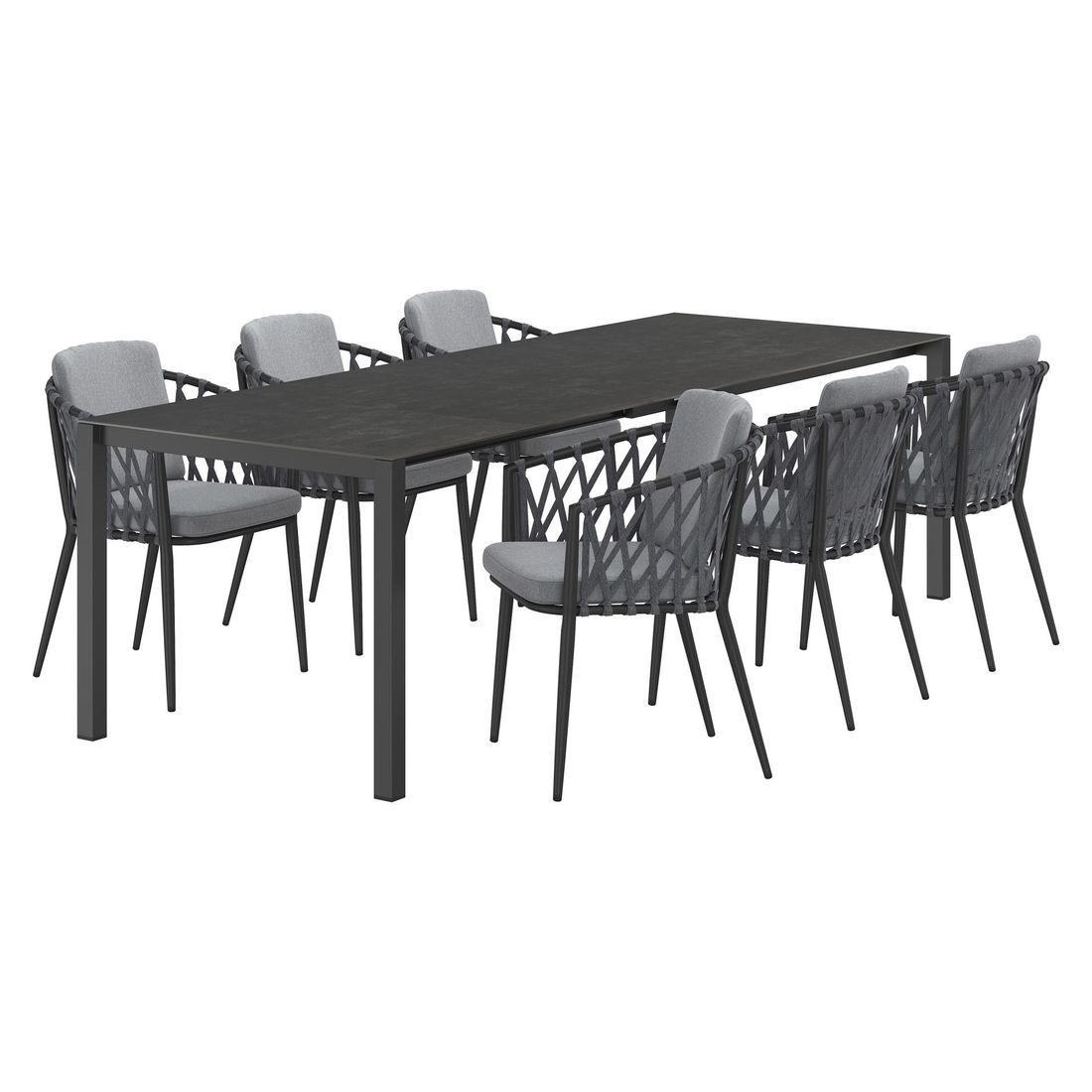 OUTLIV. Cairns Gartenmöbel-Set L (6 Plätze) Tisch 160/217/267x92cm