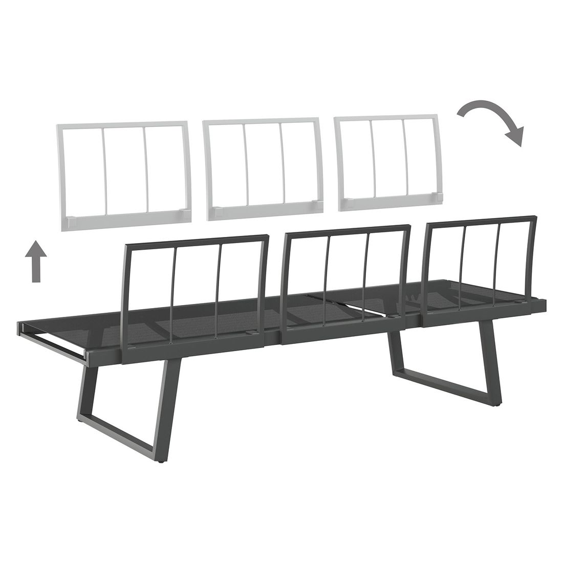 OUTLIV. Lucca Gartenmöbel-Set L (6 Plätze) Tisch 220x100cm