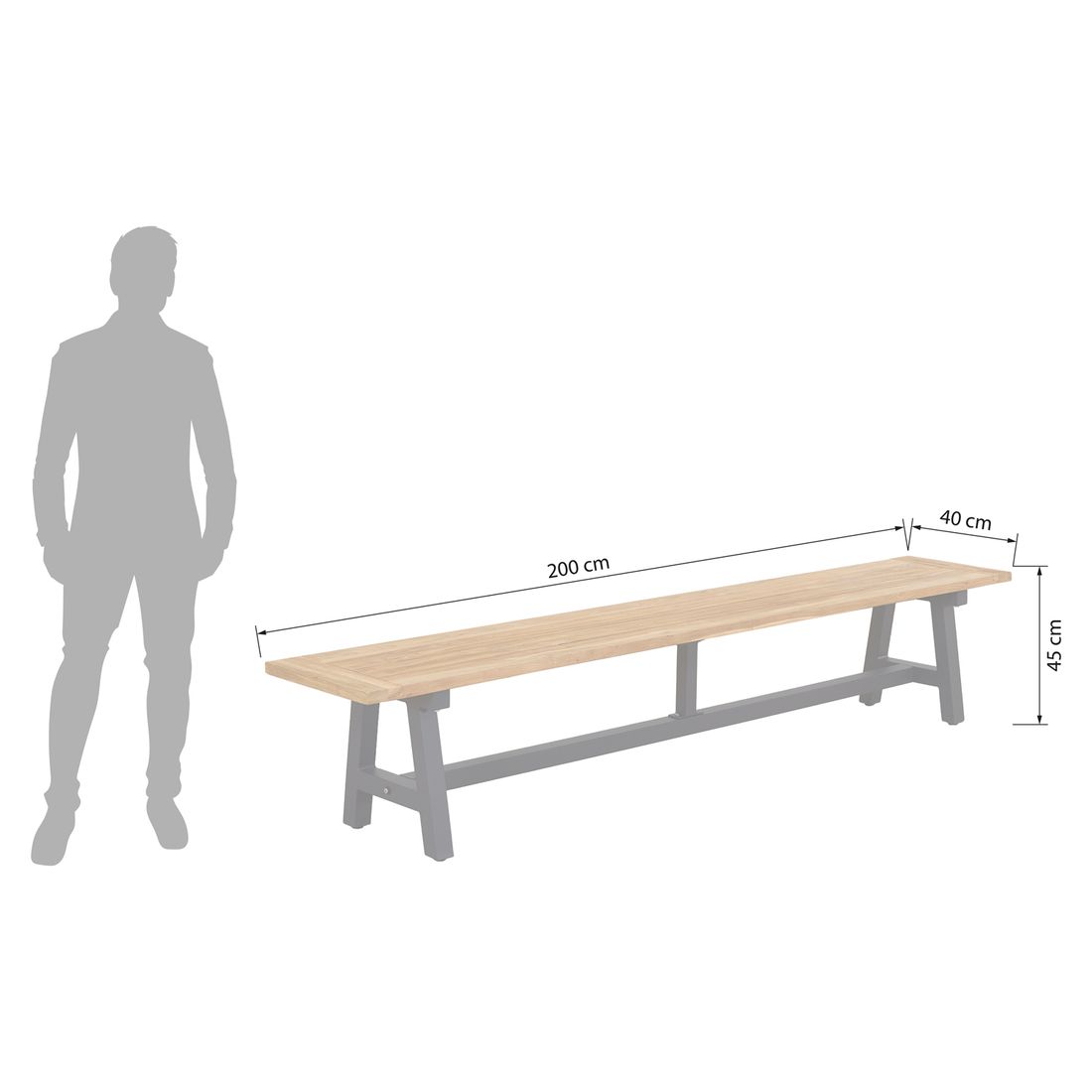 OUTLIV. Omaha Gartenmöbel-Set L (6 Plätze) Tisch 200x100cm