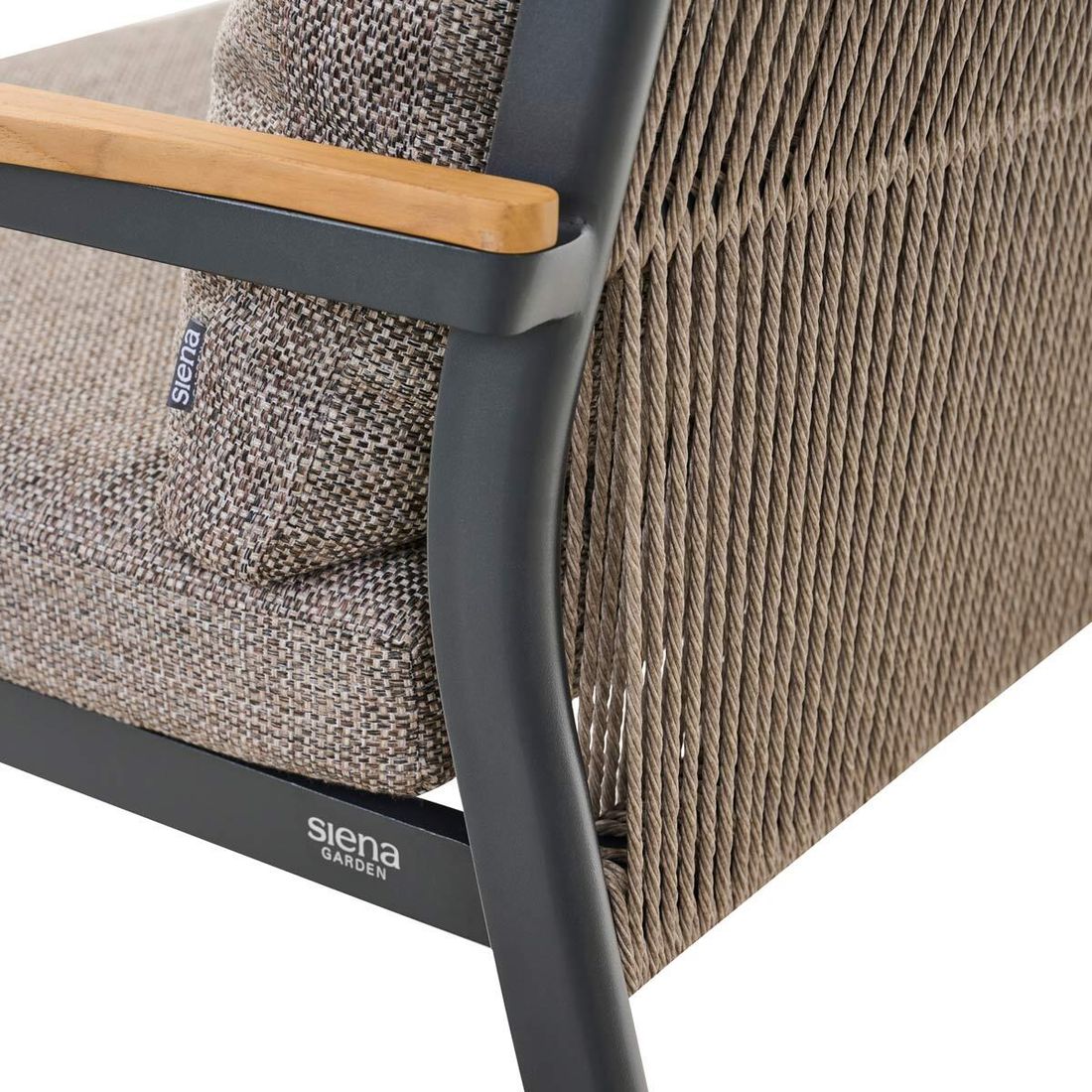 Siena Garden Liguria Diningsofa Aluminium/Gardino-Geflecht/Polyester