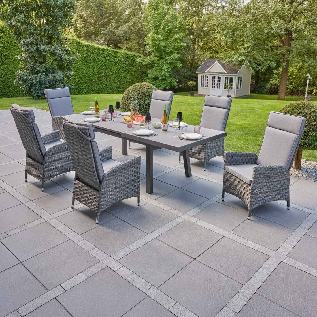 LC Garden Vivera-Stone Ausziehtisch Aluminium/Sinterstone