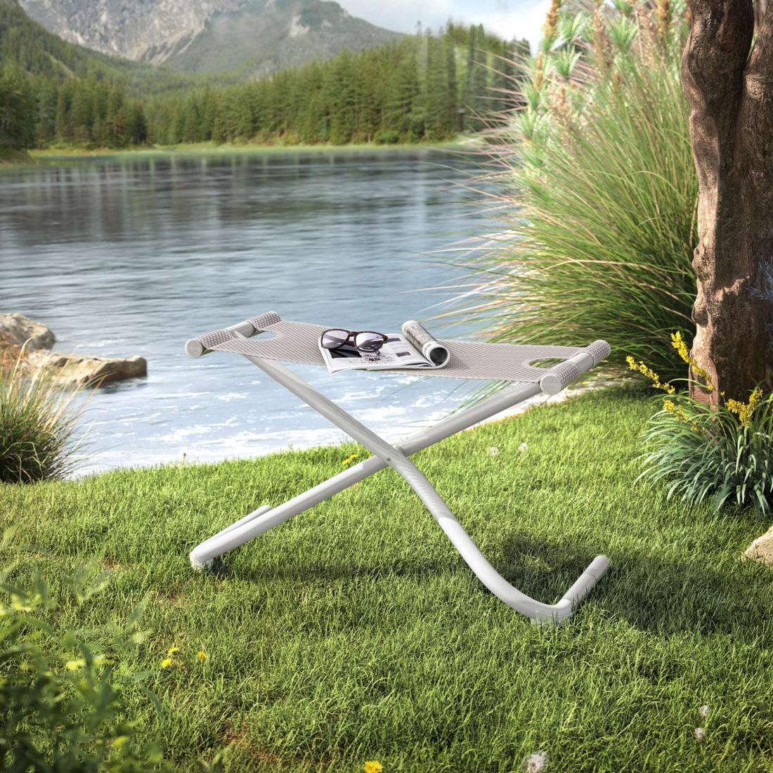 emu Snooze Gartenhocker Stahl/Emu-Tex
