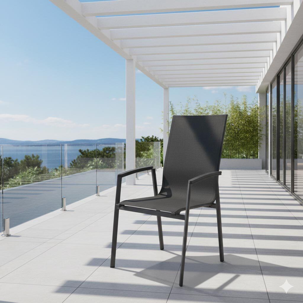 LC Garden Unimo Stapelsessel Hochlehner Aluminium/Textilene