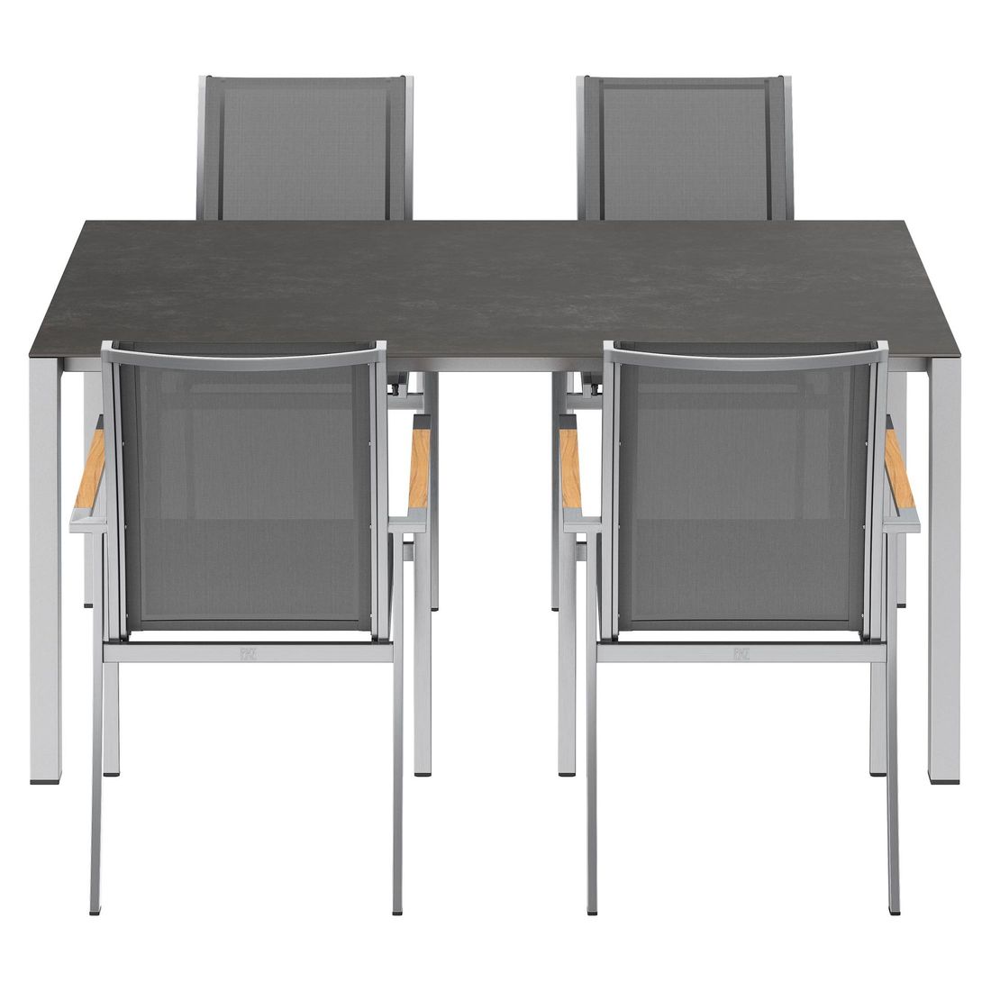 OUTLIV. Oviedo Gartenmöbel-Set M (4 Plätze) Tisch 160/217/267x92cm