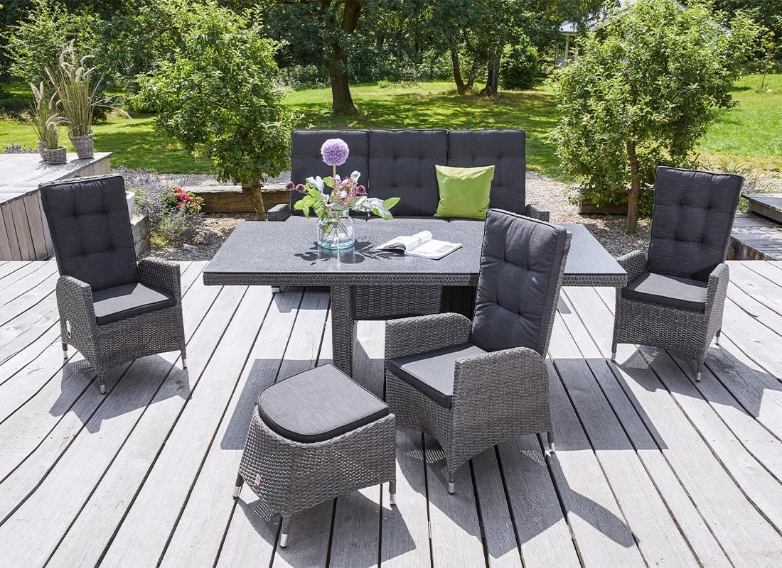 LC Garden Barcelona Loungehocker Geflecht/Kunstfaser