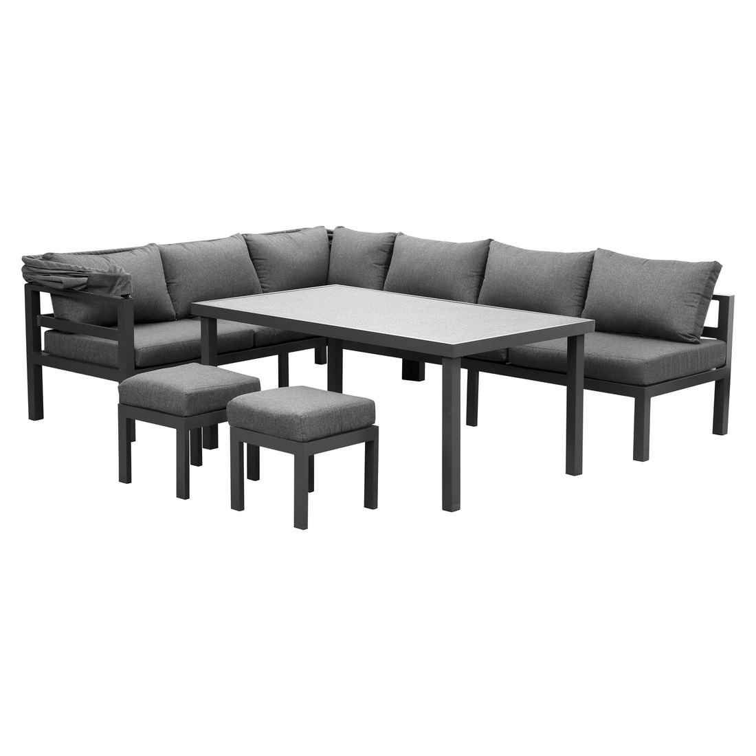 OUTLIV. Anzio Dininglounge Tisch 150x90cm Aluminium/Spunpolyester