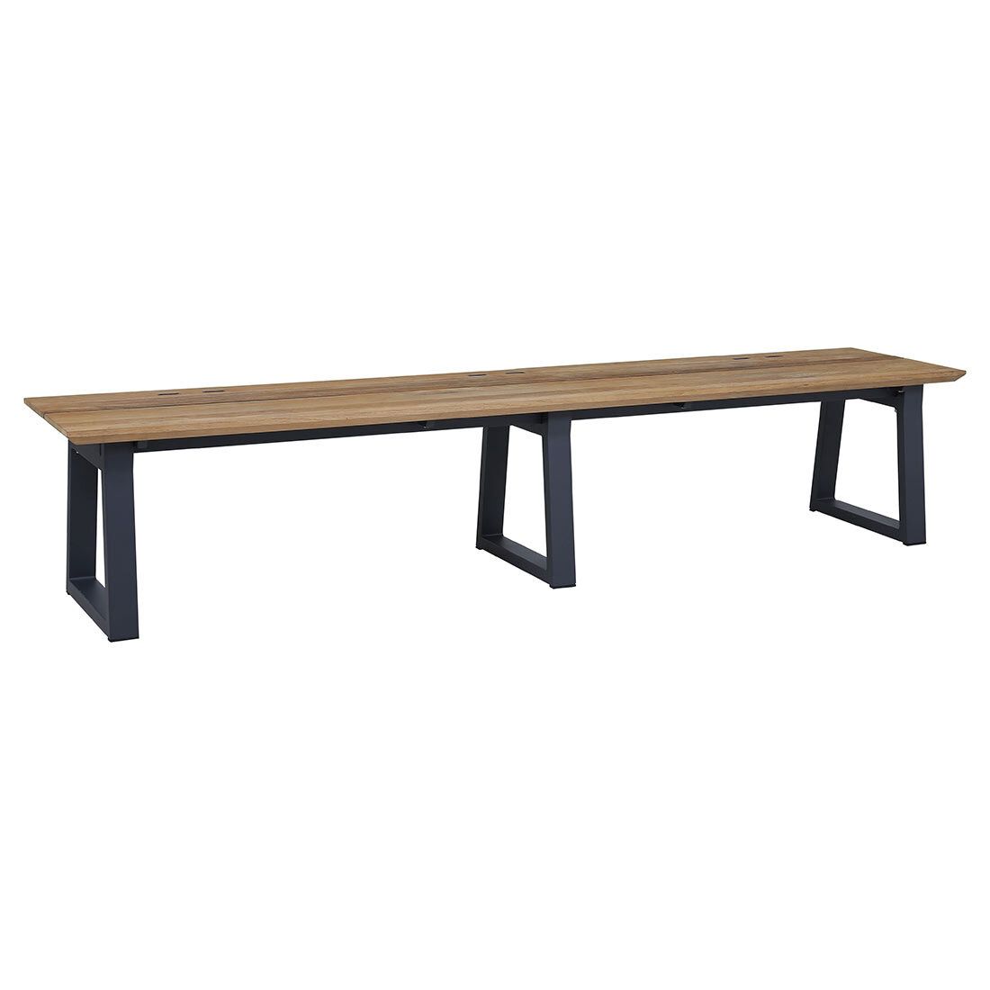 Zebra Phönix Gartenbank Aluminium/Teak recycelt