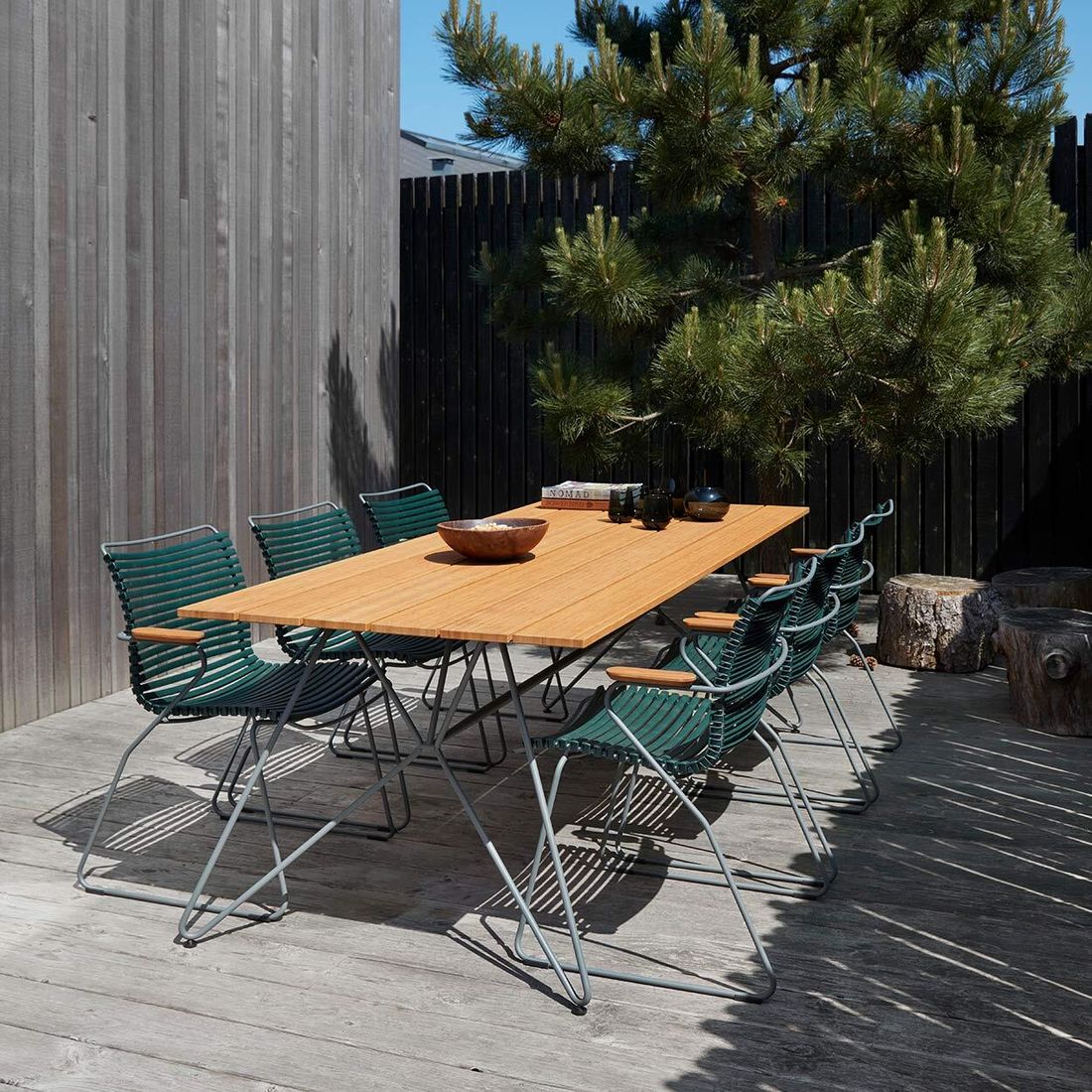 HOUE Sketch Gartentisch Stahl/Bambus