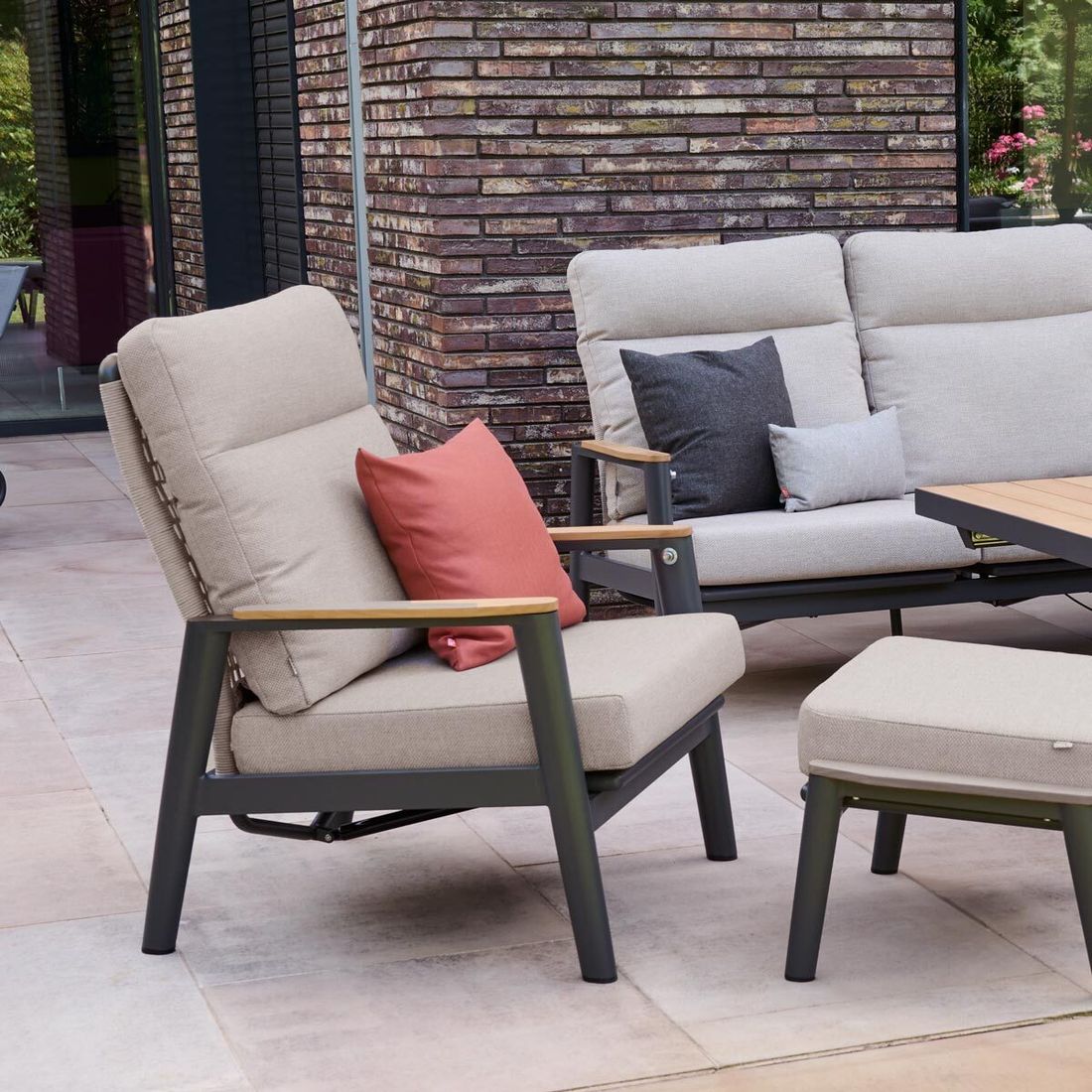 Siena Garden Cortina Loungesessel verstellbar Aluminium/Rope/Polypropylen