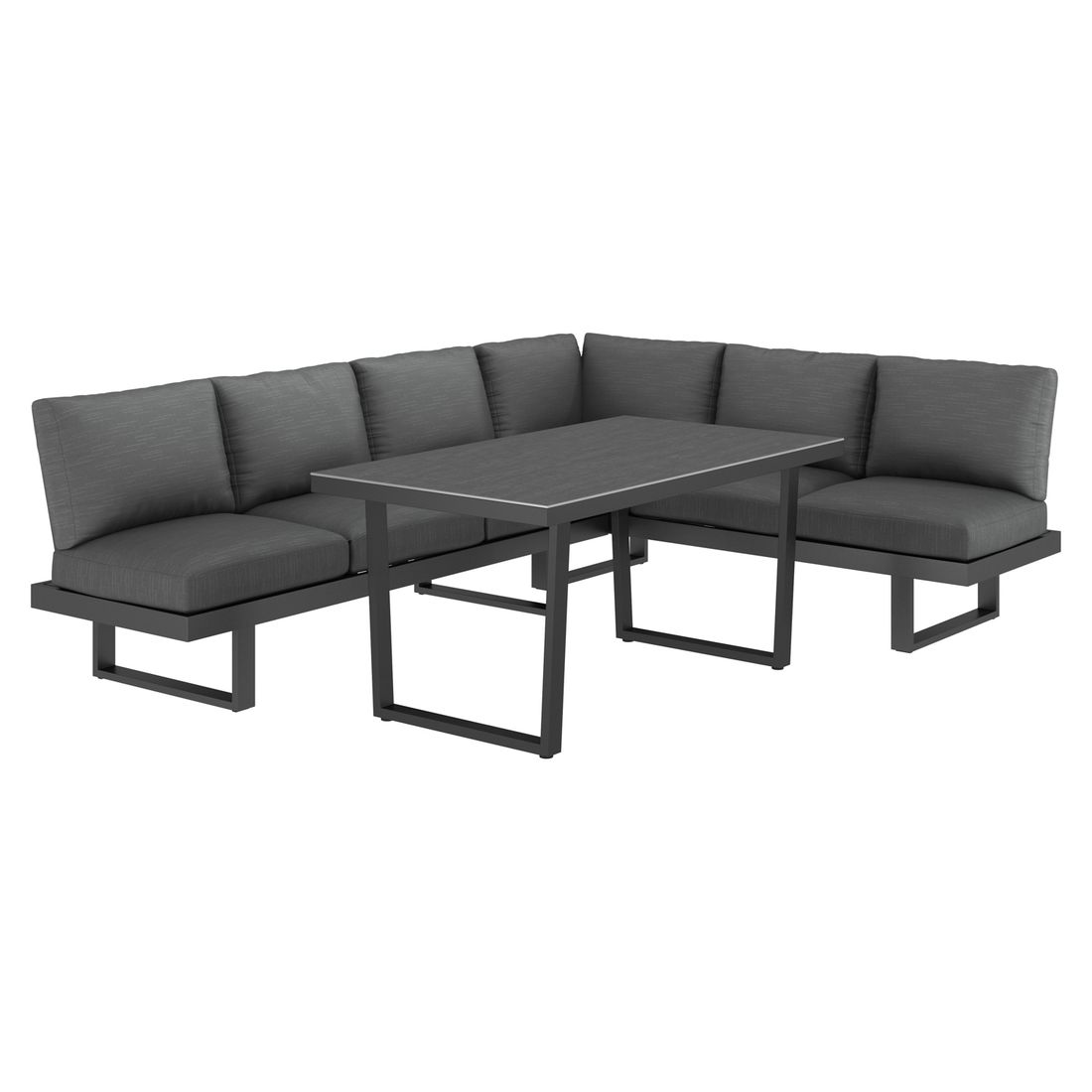 OUTLIV. Atlanta Dininglounge verstellbar Tisch 160x90cm Aluminium/Olefin