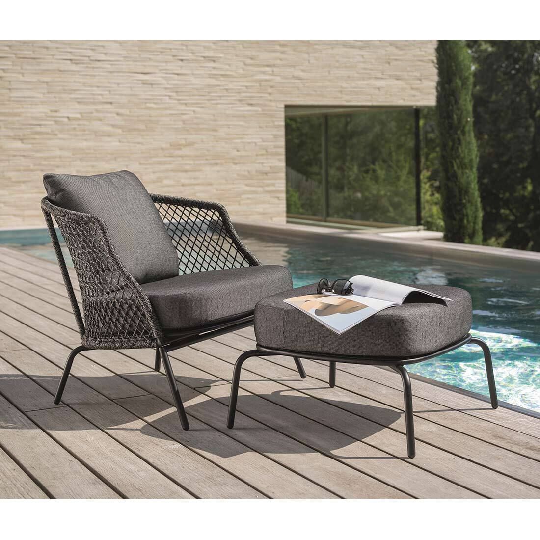 Stern Odea Loungesessel Aluminium/Rope/Polyacryl