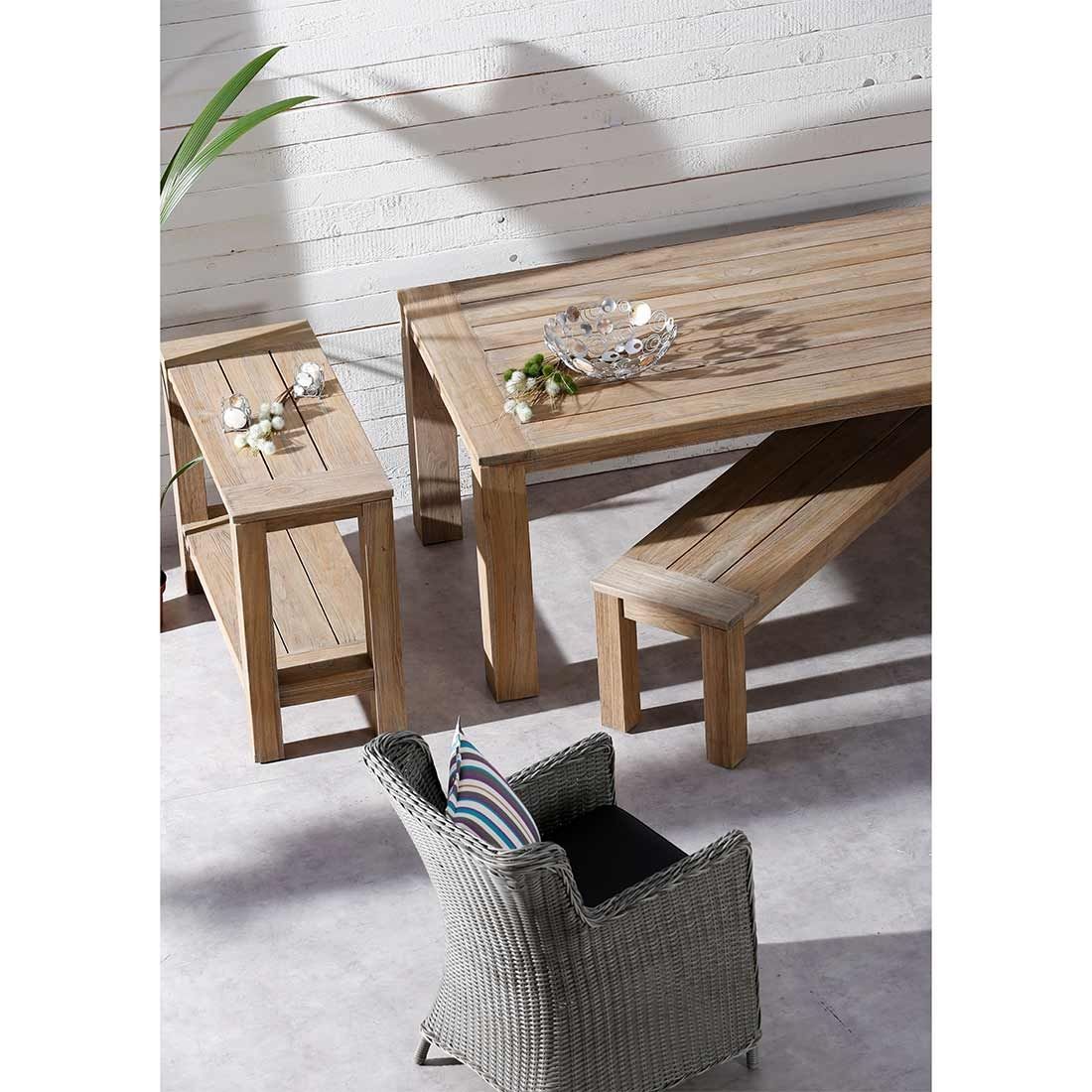 Best Moretti Gartentisch 240x100 cm Old Teak Recycelt