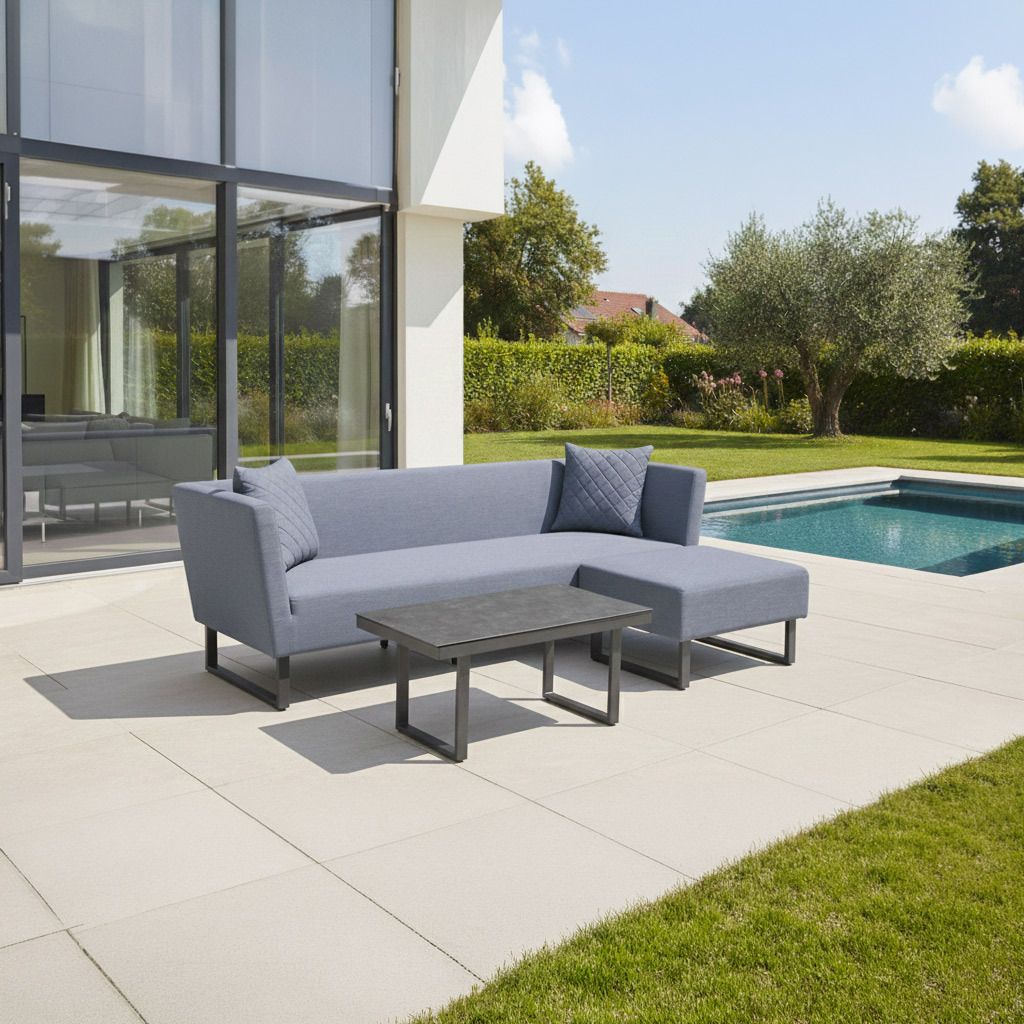 OUTLIV. Tonga Loungeset inkl. Loungetisch Aluminium/Sunbrella