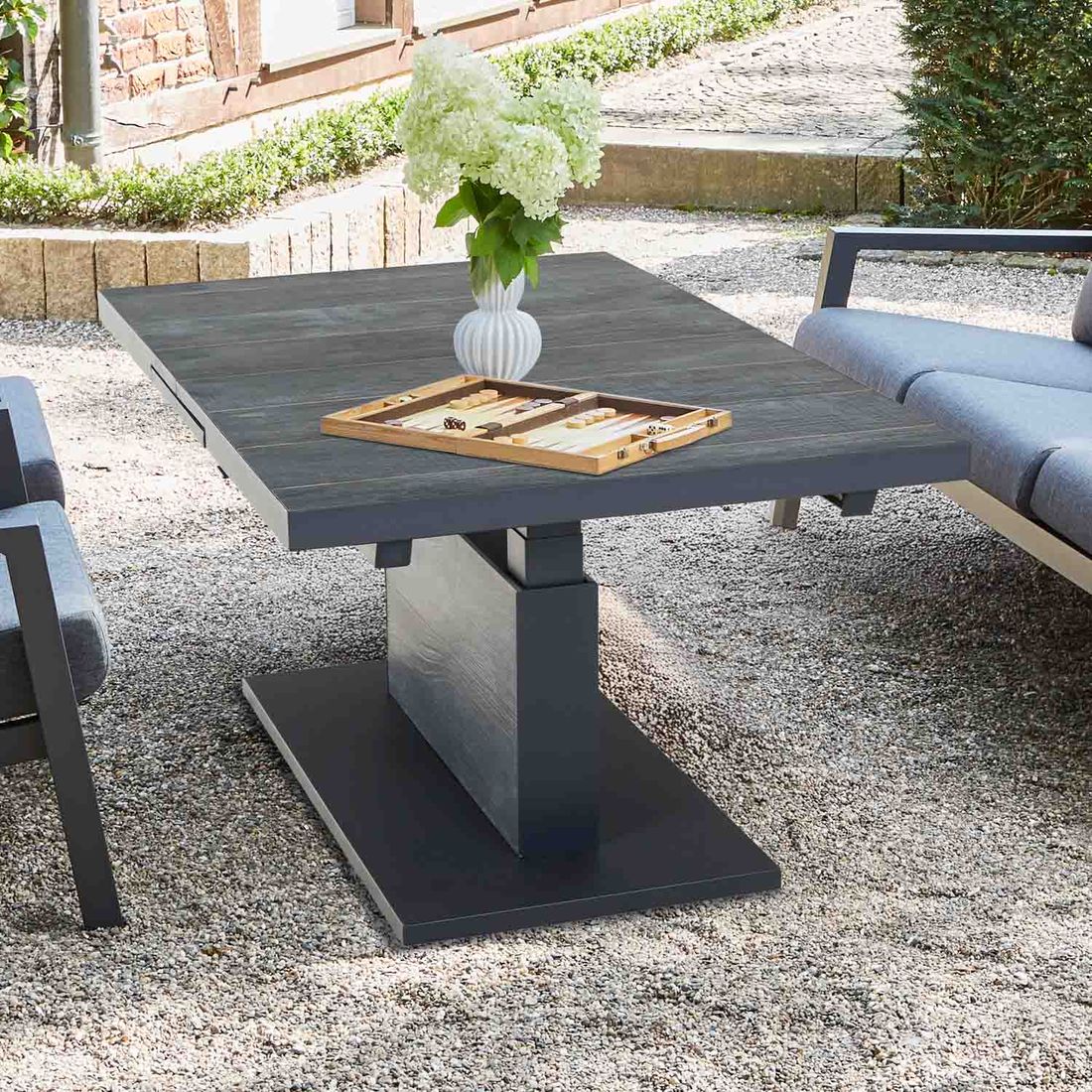 Siena Garden Talina Ausziehtisch 140/180x90cm Aluminium/Keramikfliese