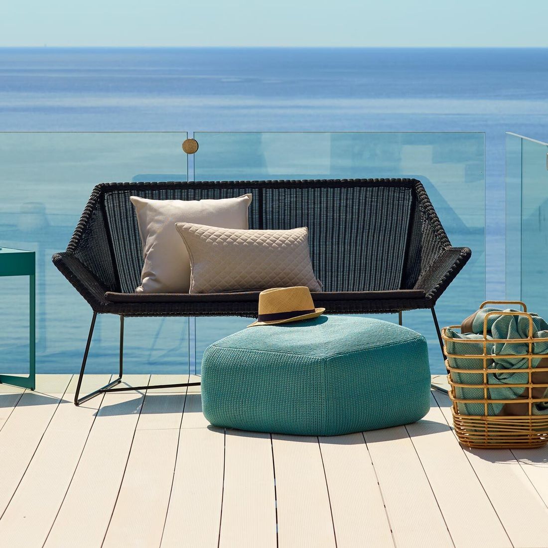 Cane-Line Breeze Gartenloungesofa  Stahl/Geflecht
