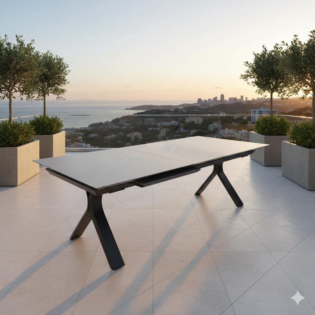 LC Garden Bari Ausziehtisch Aluminium/Sinterstone