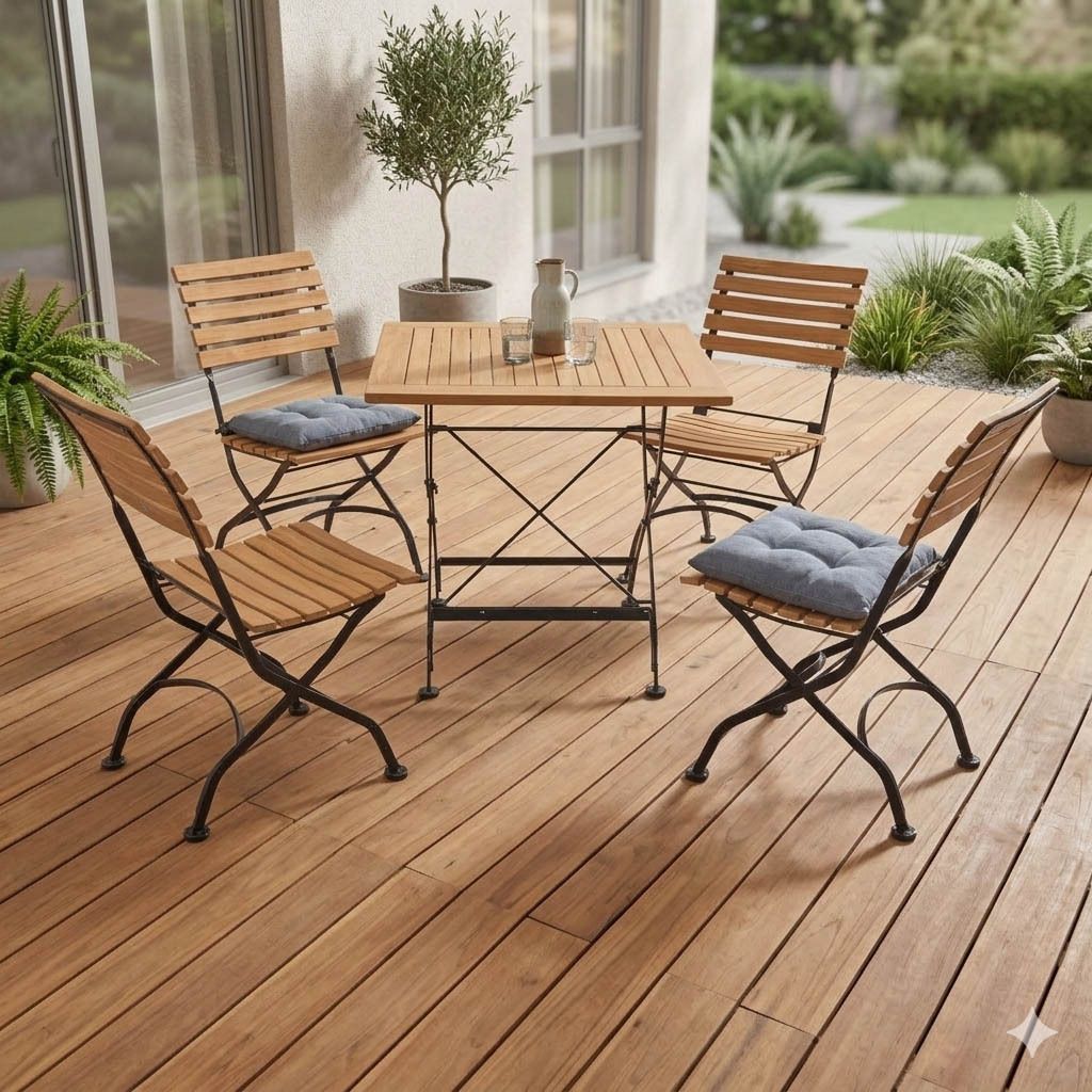 LC Garden Wimbledon Gartenmöbel-Set M (4 Plätze) Tisch 80x80cm
