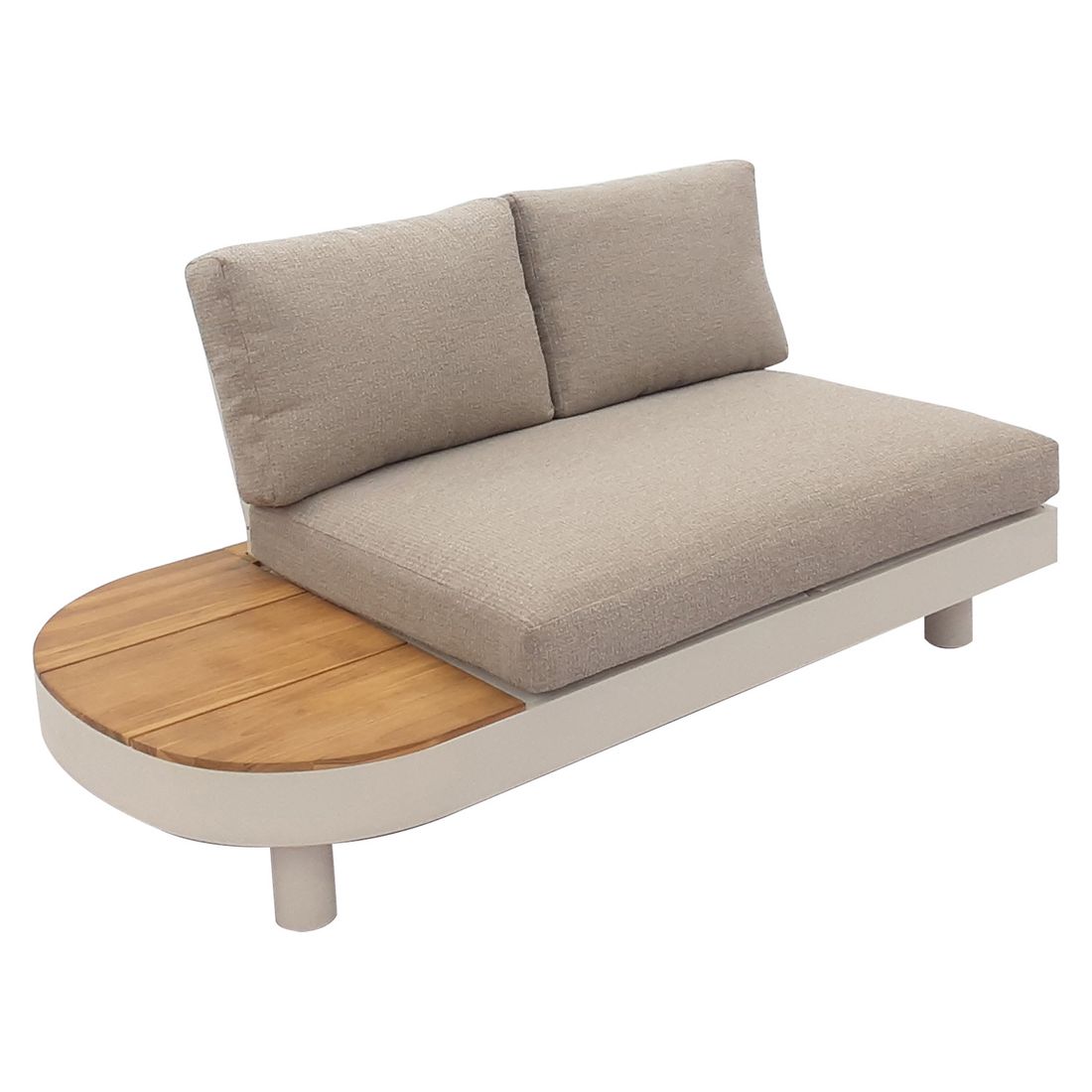 OUTLIV. California Ecklounge inkl. Loungetisch Aluminium/Teak/Olefin