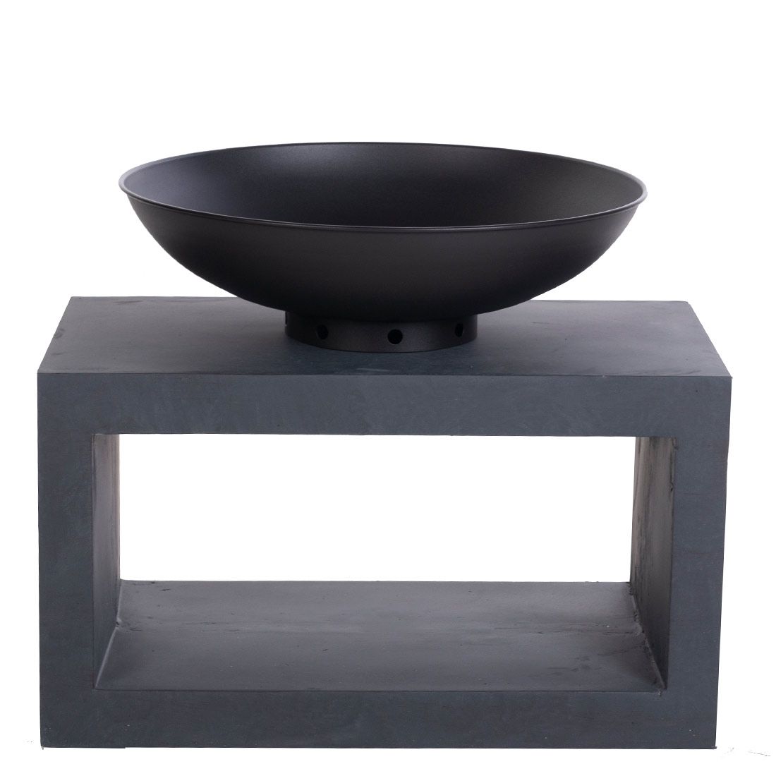 OUTLIV. Feuerschale auf Säule Clayfibre